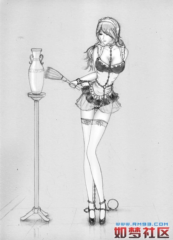 奴隶姐妹花 [职业（女仆）,高跟鞋,手铐,脚铐/脚镣,长筒袜,锁链]