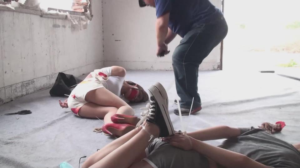 [kbmydz] The Robbery part 2 ©kbmydz<br><br>Summary:<br><br>"Well since you seem to be in pain," The kidnapper laughed a bit and smiled, " I will change a position for you."<br>Ms. Lin was very happy when he said in a very concerning tone, but the last part of his words made her more despair than before. Do I have a chance to escape this hell hole anymore?<br><br>After a long time of restraining, Ms. Lin already lost all the patients, so when the kidnapper asked for the password of her debit card, she told him the detail of her debit card information and even where could he can get all of the money without police suspicious him.<br><br>He is a little bit surprised about that, and decided to check it out. Not a long time after, the kidnapper came back angrily, yelled to Ms. Lin:" You are a honest girl, but why there is no money in it?" The indignation made him start a revenge.<br><br>Featuring: story rich, stocking, foot fetish, hogtie, breast bondage, box tie, tie, blindfolded, and gagging