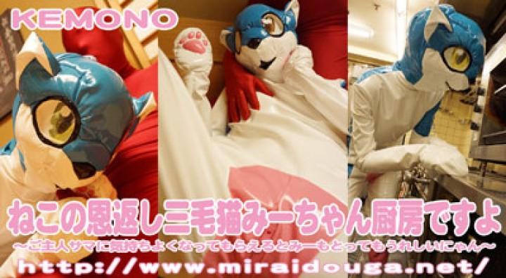ねこの恩返し三毛猫みーちゃん厨房ですよ レーベル: KEMONO<br>品番: dlkmn-020<br>解像度: 1280×720<br>合計サイズ: 634.7MB<br>再生時間: 23分51秒<br>ポイント: 300<br>在庫: 在庫あり<br>商品価格: ¥3,000円 ¥1,500円 <br>使用可能ポイント: 3000<br>蓝猫宠物整天围绕主人在厨房转悠伺候主人～！享乐