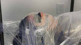 Mummified and vibed Blind,deaf and immobile Andrea can only enjoy the vibrator