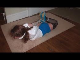 HL021013fof_KOdbrutalhogtie 地牢经典片 MM严密堵嘴欧式极限驷马捆绑挣扎