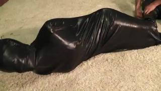 LISA bagged in PVC Sexy Lisa dressed in PVC in kidnapped, chloroformed and tightly bagged in a leather sleep bag. No struggle can change her fate.