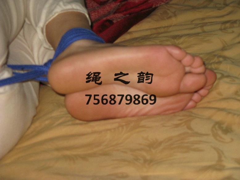 经过了几次默契的游戏之后，小女 奴对重度SP和虐足产生了兴趣，于是我们就约定了本次挑战性的捆绑、虐足游戏：捆绑方式——直臂驷马；SP工具：实木大衣刷；虐足工具：注射针；配合工具：蛋蛋。  