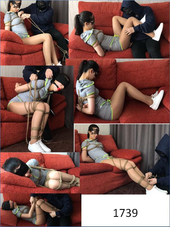 [BSD] Sporty Girl Bound on Sofa ©BSD<br><br>Summary:<br><br>The girl was tied up strictly on the sofa for today's meeting because she interrupted ours last night. So we decided to prevent her ruining our meeting once more by tying her up on the sofa. After the meeting, we decided to not waste the chance to play with her while she is helplessly tied up on the sofa, so we did it...