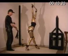 The Gold Catsuit Chrissy is prisoner of the gold catsuit and at the mercy of her master torment idea.