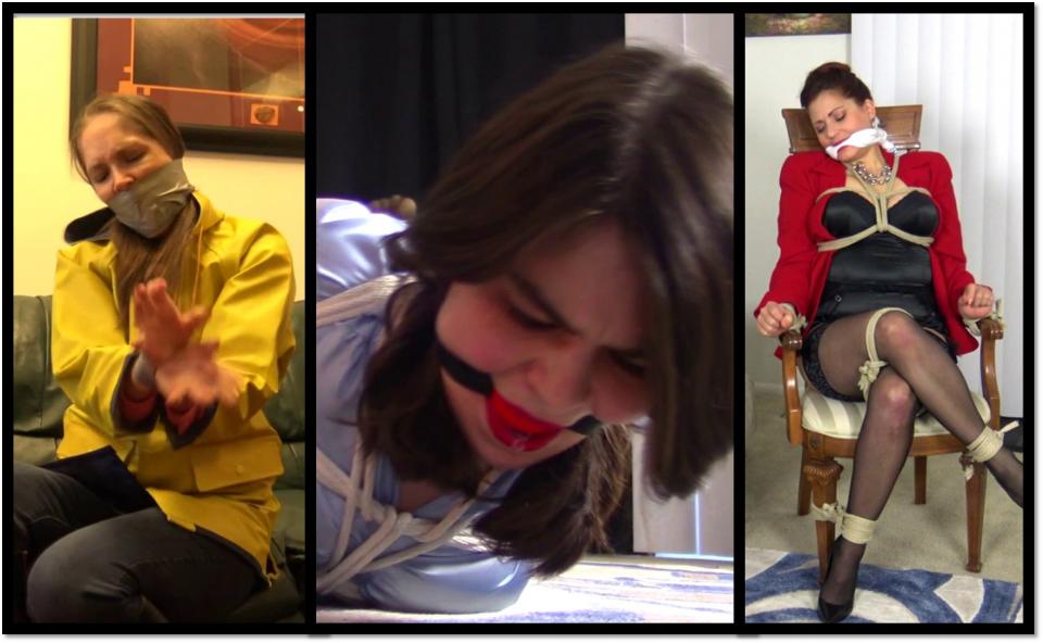 Vivian Irene Pierce - Unconventional Therapy - A Multi-Girl, Multi Scene story! Title: Vivian Irene Pierce - Unconventional Therapy - A Multi-Girl, Multi Scene story<br><br><span style='color:#b0b0b0;'>[隐藏文字，购买后可见]</span><br><br><br>Description: Bondage has always been an obsession for me, but lately it's been getting out of hand, so I've decided to see Vivian Irene Pierce, a prominent therapist.  Under her direction, I explain how my obsession began when my baby sitter (Rachel Adams) let me tie her up and play bondage games.  Lately, though, I want to tie up every woman I see!  I describe my fantasies of binding Jeanette Cerceau in a tight chicken wing hogtie and relishing in her drooling and whimpering around her ball gag as the position takes it's toll, or tying up Dominica, the teller at my local bank and watching her struggle.  My therapist asks if I have ever had any fantasies about her, and I confess the scene playing in my mind of her bound and gagged in her sexy business attire, a fat cleave gag in her mouth as she sensuously writhes against the ropes.  I can picture her bound cross-legged, her skirt hiked up to reveal her panties and her stockings and garter, her high heeled feet pulling against the ropes that anchor them to the chair.  I'm brought out of my fantasy when she explains that is simple transference, a common occasion in therapy settings, and that it may be a good idea to explore this further.  I'm in complete agreement, and leap from the sofa to plaster an old cloth against her face!  Struggling in surprise and fear, unable to call for help with the pad clamped over her mouth, she breathes in the fumes from the rag, growing sleepier by the second until she dozes off.  When she awakens, she's been stripped to her lingerie, still in her stockings and garter, high heels still on.  To add to her embarrassment, she's been tightly bound and gagged with a fat red ball gag!  I'd love to stay and watch her struggle, but my hour is up.  However, I'll definitely pick things up from this point at our next session!!<br><br>Model: Vivian Irene Pierce, Rachel Adams & Jeanette