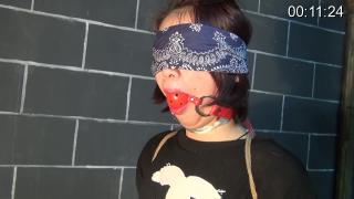 Ruo Xi blinded and gaged featuring:Chinese girl, blinded gaged