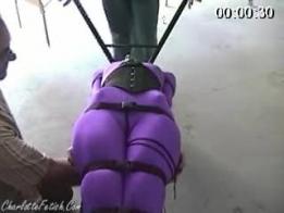 CF_TrussedTor 美女被倒吊拘束，股绳