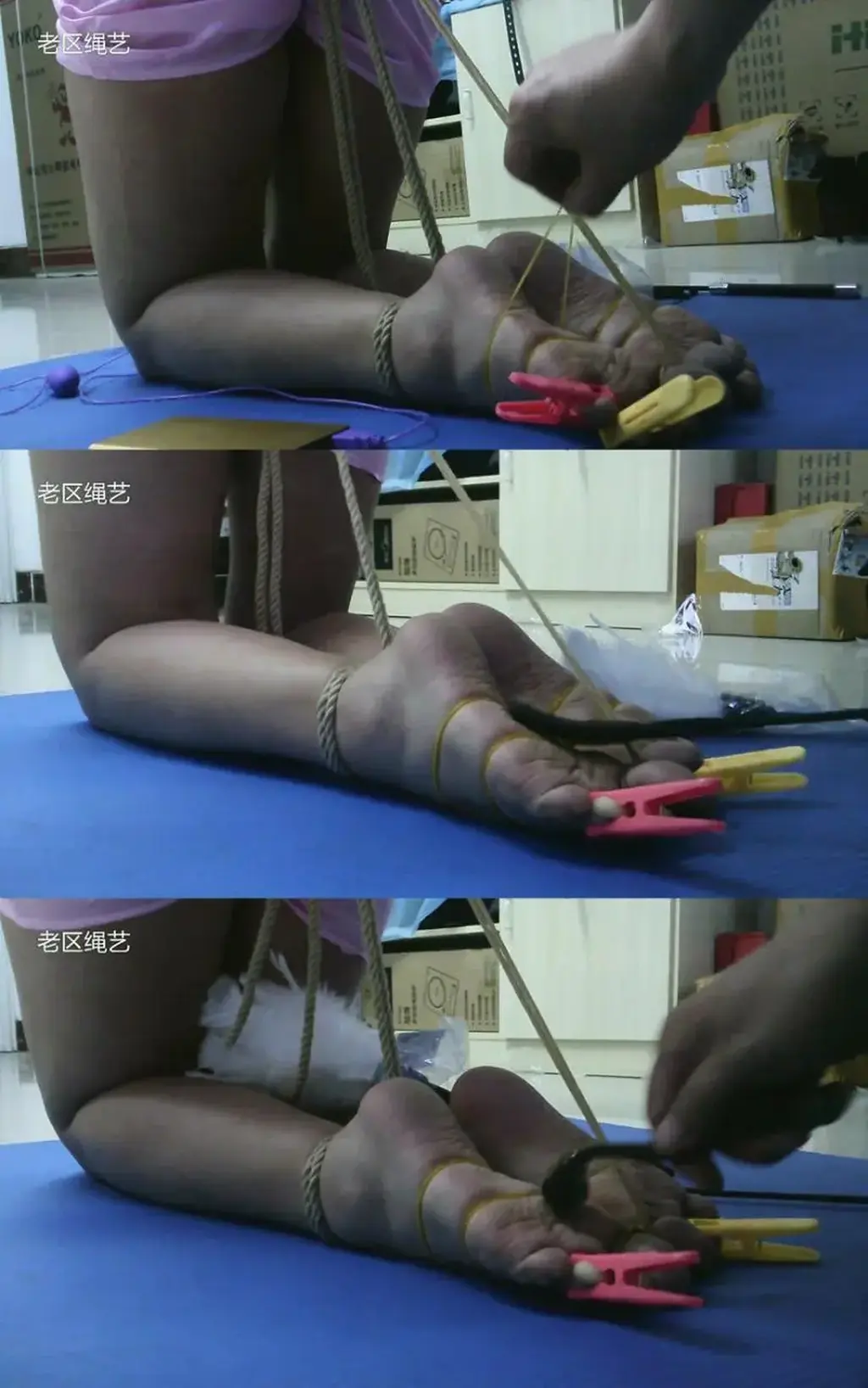 [Bondage Elegance] Ms. June's Tickling Game ©Bondage Elegance<br><br>Summary:<br><br>Ms. June decided to play a game with us, after convincing us that she is more tolerant on tickling. We certainly did not believe her since she has been cried about the tickling torture not long ago. We made a bet that if she could tolerate the tickle feeling for few minutes, we would give her a break. She agreed, but the result for this game is kinda predictable...