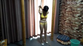 [Willing studio] hanged on a frame chapter 3 featuring: bondage, blinded, yellow underwear bucket, blinded