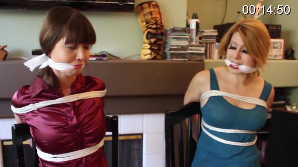 Babysitting goes wrong  <span style='color:#b0b0b0;'>[隐藏文字，购买后可见]</span><br><br>tied up and gagged by Layla's little brother, after struggling a while, Layla unties her and ask her to tie her up, so she can teach her how to get free in case her brother ties her again. But Layla didn't expect to be tied that tight by Chrissy, while she's trying to get free, Layla's brother shows up and ties Chrissy, now both girls are tied and gagged with no chance to get free! 