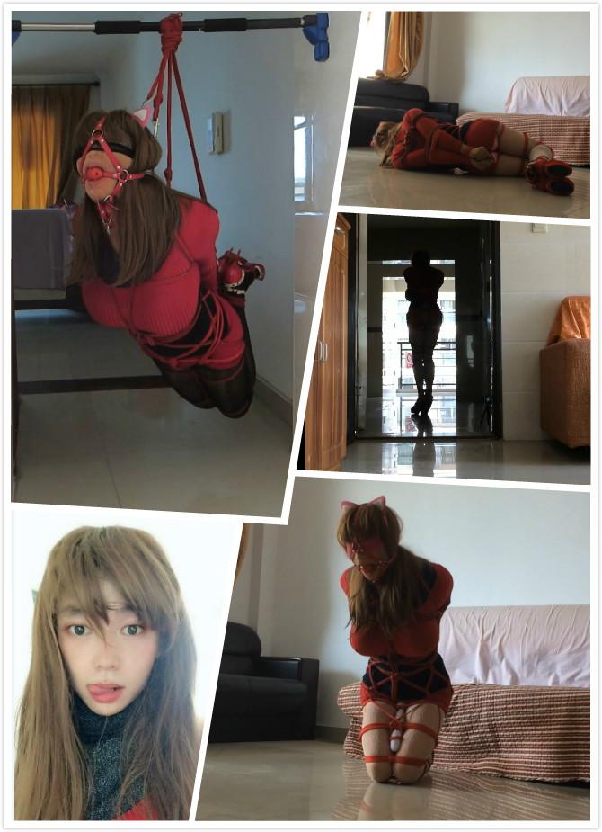 ♥♥♥CD伪娘小诡的自缚18 倒霉的一天一夜♥♥♥ 这次是好多同学留言要的“简单”吊缚<br>因为天热小诡很长时间没有玩 所以这次失误蛮多的<br>所以她很自觉的多绑了几次 结果就是一天一夜<br>中间还是失误不断 不是没录好 就是没捆全 最后把丝袜弄破了 头发弄散了 人也疯了<br>就这样~<br>解压密码：GUISI1024