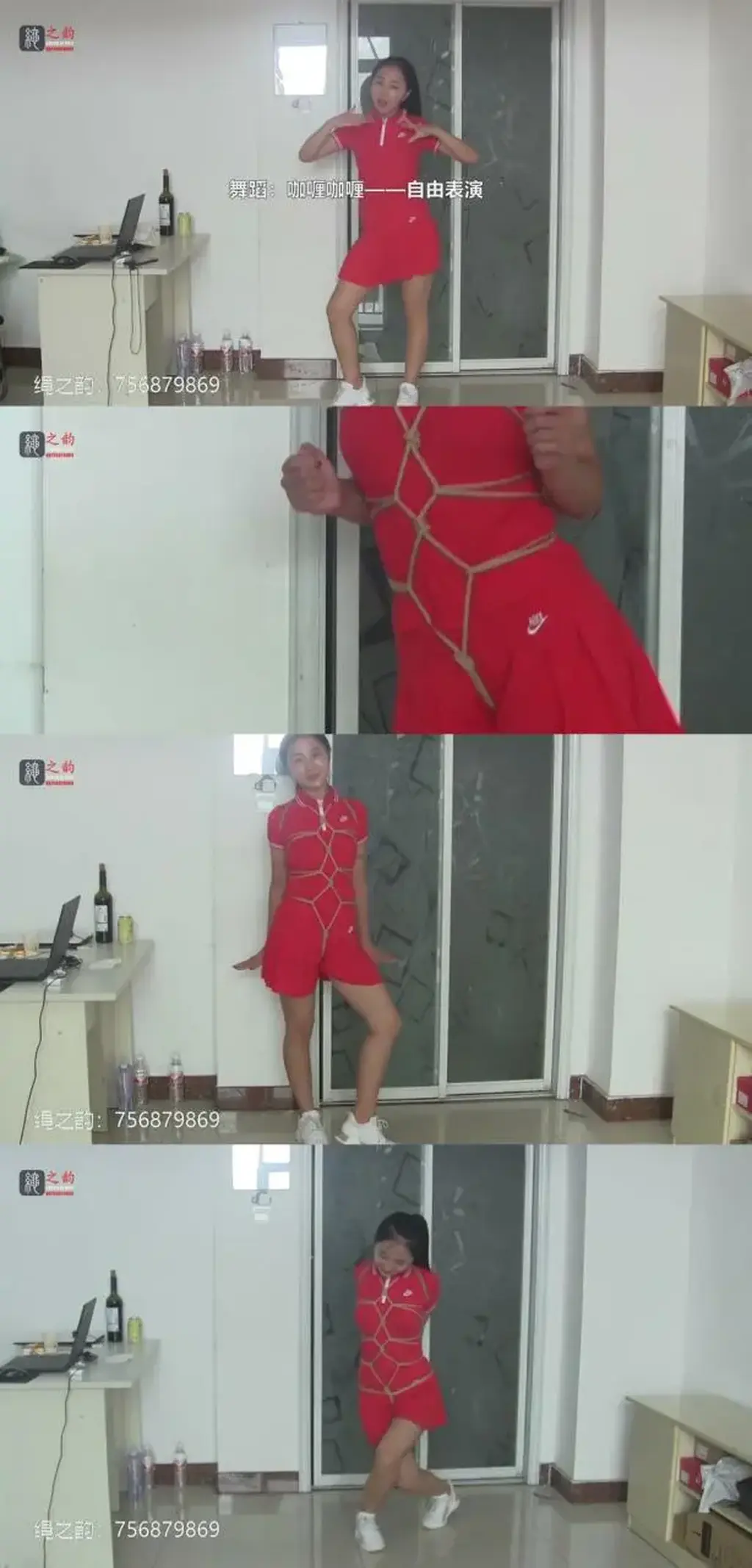 [Bondage Elegance] Dance Teacher's New Production ©Bondage Elegance<br><br>Summary:<br><br>The dance teacher is trying something new, after asking people online some inspirations for a future production, she was attracted by an idea that dancing with rope will probably be popular, and shocking enough to make her famous. After asking her friends to help her finish the creation, she finally had a completed production to show her fans that are following her, desperate for a new work from her...