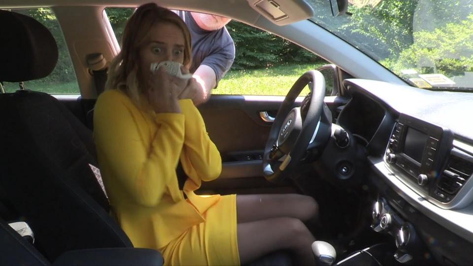 I Will Do Anything You Want (MP4 1080p) - Cadence Lux I Will Do Anything You Want (MP4 1080p) - Cadence Lux<br><br>From: Beauties in Bondage<br><br>As Cadence climbs into her car ready to drive to work, a man walks up along side her vehicle and reaches in through the open window, pressing a cloth over her nose and mouth. Cadence tries to fight off the attack, but after taking a single breath she has no time to do anything. When she recovers, she finds herself lying face down on a bed, her wrists and ankles tied, and unable to straighten her legs. She is hogtied! She begins to struggle, calling for help, but this only brings the attention of the man who grabbed her. Hoping to forestall him doing her any harm, Cadence tells him, "I'll do anything you want." He unrolls a strip of duct tape and presses it over her mouth to keep her quiet, while making note of her offer. He leaves for a short time, during with Cadence renews her struggles. Where are the damned knots? All too soon, the man returns and cuts her free. She is forced to stand and remove her top and skirt, revealing her bra and panties. She is allowed to leave her thigh high stockings on. She is made to sit on a chair and handcuff her wrists. Her captor brings a load of rope and ties her body to the chair before gagging her again. Cadence wonders how long this torment is going to go on.<br><br><span style='color:#b0b0b0;'>[隐藏文字，购买后可见]</span>