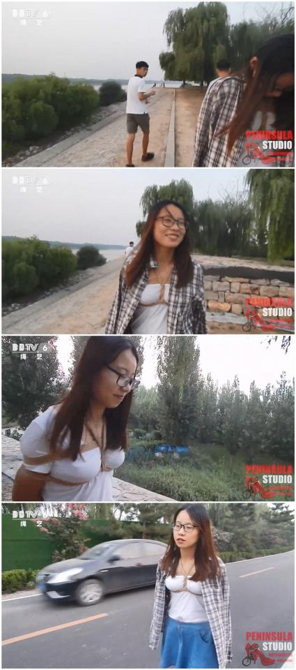 【半岛束艺台】【户外】YT033 阿紫黄河堤游记(下)，路过的小哥哥一脸疑惑，实际上本台还有一位户外达人同样出彩，那就是我们的老朋友小林忆莲阿紫 大家最近一段时间都见多了海语同学的疯狂户外，实际上本台还有一位户外达人同样出彩，那就是我们的老朋友小林忆莲阿紫。一开始虽然外面披了件衣服，但胸缚太明显引起了路人小哥哥以及电动车男的注意。阿紫的作品越来越少了，真舍不得发出去。【半岛束艺台】烟台绳艺原创工作室(小作坊)，全宇宙范围诚邀绳模(烟台、威海、济南、青岛等高铁直达城市优先)，不做精品只做生活，用镜头记录最真实的绳艺，纯净捆绑，健康游戏！为每一个热爱捆绑的朋友展示最纯粹的绳艺，为每一个客户用心打造属于您的专属作品。应聘、约拍、定拍请垂询QQ2245148409，业务洽谈秒回，闲聊看心情，色情勿扰。点击欣赏更多(More Clips)<br>