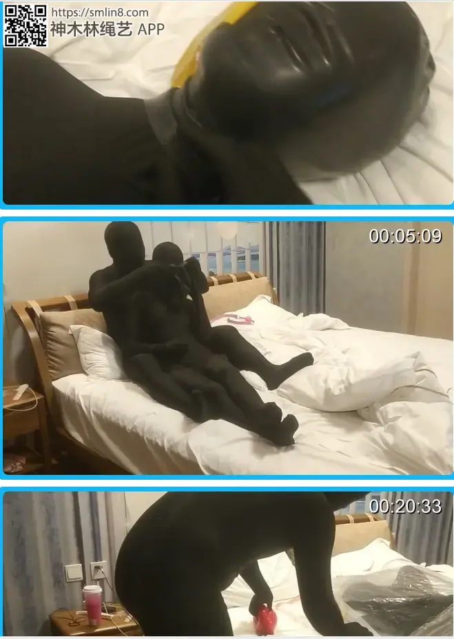 【室息治疗中心】zentai+乳胶室息头套+真空袋  