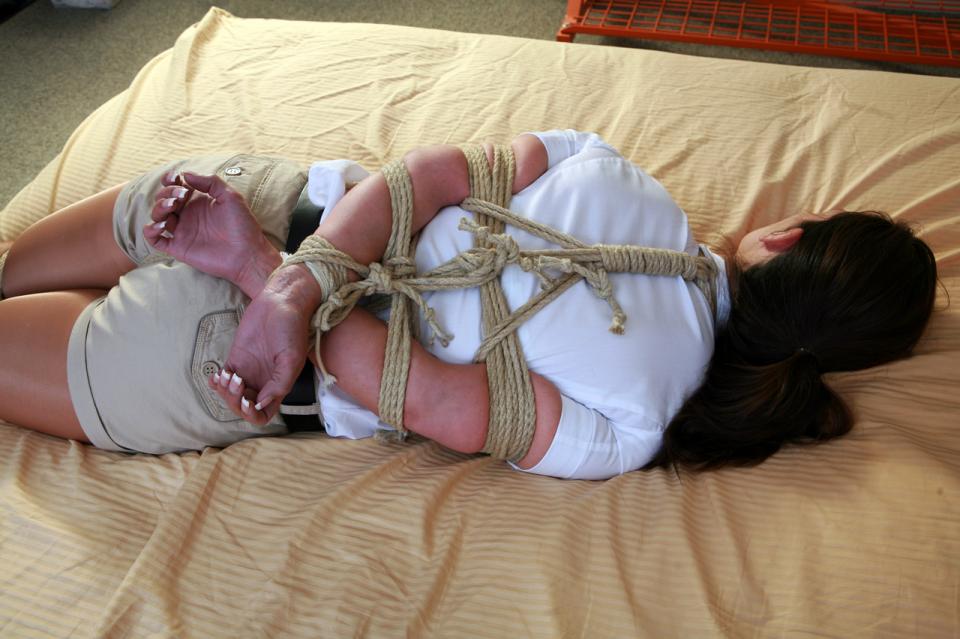 Flight attendant hogtied - Part 1 (DominicWolfe) - Website : dominicwolfe.com , Model : Nicole Bishop