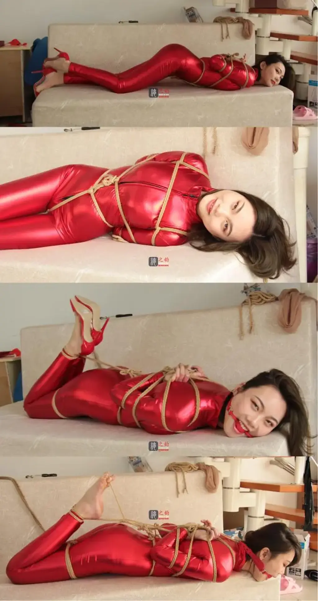 [Bondage Elegance] New Model, Let's Welcome Ms. Rainbow ©Bondage Elegance<br><br>Summary:<br><br>New model, Ms. Rainbow is trying to earn a position in our studio, and it is a high difficulty test to be honest because we have a lot of models now, and we want someone special. So a special challenge was planned for her to get some ideas of what would be like to be a model in our studio. So her first challenge for a tryout would be a really tight classical damsel Of course, we have also prepared some fun for her to enjoy once everything is completely done...