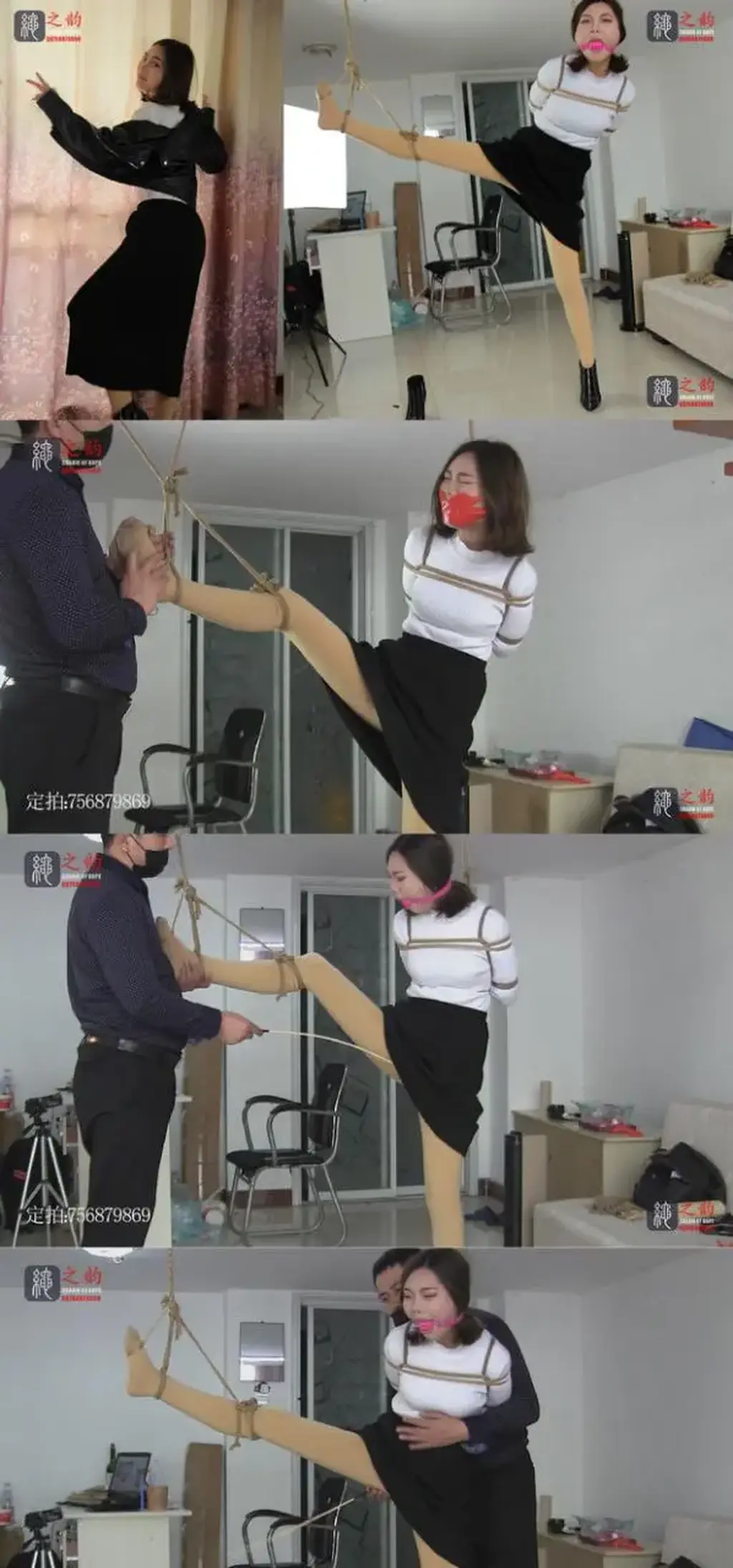 [Bondage Elegance] Ms. Rainbow In One-Leg Suspension Bondage ©Bondage Elegance<br><br>Summary:<br><br>Ms. Rainbow is having some fun in our studio recently, and decided to play one leg suspension bondage this time. It is really not a comfortable bondage position in any ways, since one of her legs will be suspended for a long time, and I'm pretty sure that she would not be really happy about it, so this is why this video is a little bit shorter than usual. Anyway, hopefully you will enjoy it!