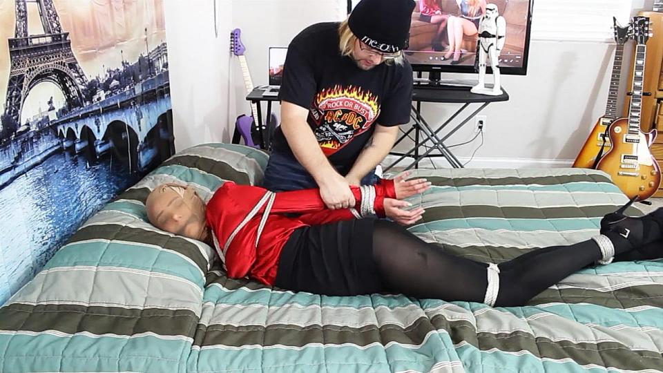 They fired me because of you, now I'm tying you up in revenge! (Starring Lola Anderson) MP4 FOR "They fired me because of you, now I'm tying you up in revenge!" (Starring Lola Anderson) MP4 FORMAT<br><br>From: Hollyrope<br><br>Lola Anderson has been working in an office for a couple of years, one day they hire a new guy in the office, but since the very beginning Lola didn't feel comfortable with the new guy. One day she found him watching bondage photos in the office, so Lola told her boss about the incident, expecting a warning for the guy but instead that he got fired in the act. It wasn't what Lola really intended but she feels relief the dude is gone. But one day after work, Lola gets home to relax when she gets handgagged and overpowered, the dude broke into her apartment looking for revenge! Lola, still wearing her sexy red satin blouse, is taken to her bedroom where she is tied up, hands behind her back, legs and arms. She begs the dude to let her go but she is handgagged every time she tries to speak, eventually she is gagged with a black cleave gag. Laying on the bed, Lola gets spanked and humiliated by her captor, until finally leaves her alone to struggle. A couple of hours later Lola is still tied up, sweating because it is a very hot day in California and completely helpless. The dude unties her with the condition that she will make a phone call to the office and say she lied about her accusation against him and she is the one who deserves to be fires. Lola makes the phone call and right after she is tied up again. The bad guy puts a pair of pantyhose on her head while handgags her and spanks her, Lola hates that humiliation! Finally she is gagged with pantyhose, blindfolded with the black bandana that was her gag earlier (still wet of her saliva), spanked a few more times and left alone in humiliation and distress! Includes a real escape challenge with Lola still gagged with the pantyhose and on top of that a wraparound tape gag (MP4 FORMAT)<br><br><span style='color:#b0b0b0;'>[隐藏文字，购买后可见]</span>