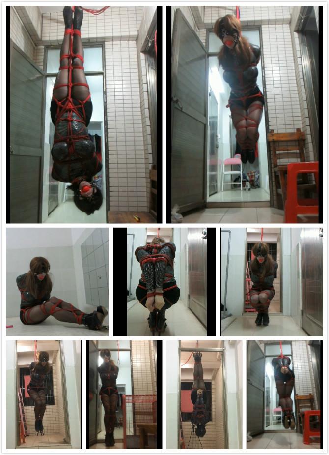 [Black Widow] Ms. Gui 's Suspension Bondage Attempts ©Black Widow<br><br>Summary:<br><br>Ms. Gui is always trying some great bondage positions on her own, and try to use her best to achieve the best visual effect herself. But soon she found her limit. This time she will be trying some suspension self bondage, but as usual, we want to warn people who are not experienced in self bondage, self bondage, especially reverse suspension bondage, is a really dangerous bondage position without any supervision. So if you are interested in trying this bondage position, make sure to stay safe.