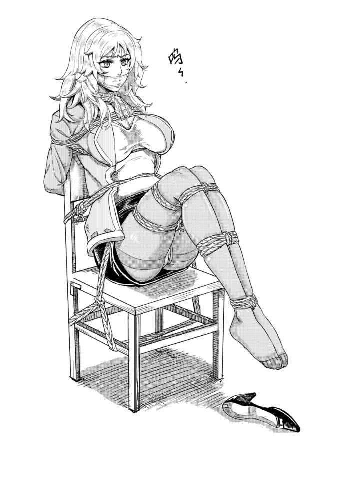  [Pantyhose,Gag,High heel,Crotch rope tie,Bound on chair]