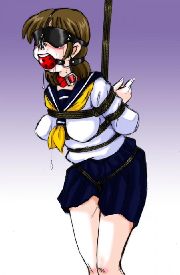  [Sailor suit,Gag,Blindfolded,Nose hook]