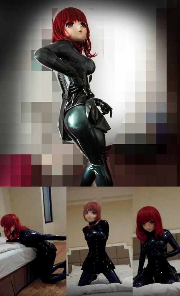 BG:kigurumi乳胶填充物被异物填充 这次外部花样变化不大，但是内部emmmmm<br>经常看乳胶本子里的主角说体内被塞入多长的异物 然后外面套上束腰 腹腔被内外压榨的没有一丝空间<br>再加上胶衣 项圈 头套呼吸多么多么困难，我不信，想试试哈哈，然后嘛 灌肠什么的费劲千辛万苦置入44厘米物体，水可能也没排干净<br>都可以看到肚子凸起了。视觉感官很刺激，身体被填的满满的，所以束腰这次不敢勒那么紧了，不过也感到了本子里说的那种内外交加压迫感<br>呼吸变浅，可以说一吸气 或者大动作 肚子里就顶的难受，期间不敢大力挣扎，还有震动器连带 整个肚子里都感到嗡嗡，视频前半段试水<br>后半段加上单手套，最后几分钟是拔出，为了防止拿不出来还加上了锁链 不过最后拉断了 索性扯出来了一点 当时吓坏了，要是取不出来就gg了。去医院就好尴尬的说<br>总结来说外面变化不大 但是内部完全不同，也算是新体验了嘻嘻，虽然还要说小伙伴们不要尝试，但是估计也没几个嫩做到44厘米深度的吧哈哈<br>（年底更新慢 想休息休息 各位小伙伴不要瞎猜了 不是凉凉了）