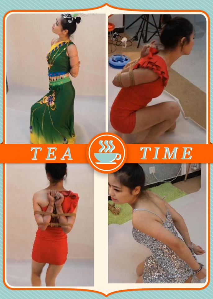捆绑的舞蹈 With the heart to create an extremely flexible girl tied up straight arms dance