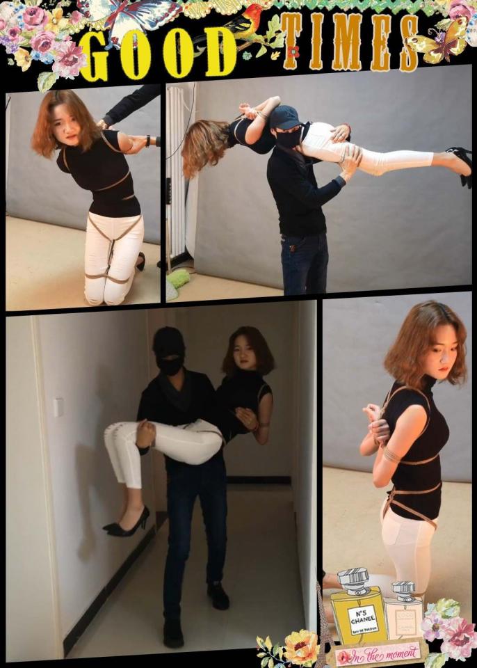 媛媛黑毛衣小高手 扛起来和公主抱 With the heart of the original Yuan Yuan's tall beauty five flowers master body excellent hug and carry
