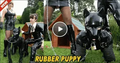 Rubber_Puppy 这是一部女权类的视频，狗狗是男奴，穿着乳胶衣，被绑成狗一样，被女主牵着到处溜达。<br><span style='color:#b0b0b0;'>[隐藏文字，购买后可见]</span>