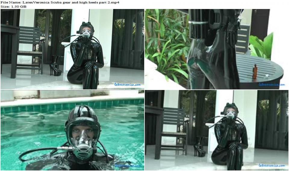 Scuba gear and high heels two Latex Veronica – Scuba Gear and High Heels<br>Continue reading Latex Veronica – Scuba Gear and High Heels<br>Tags: breathplay, catsuit, gloves, high heels, latex and rubber, mask - hood<br><span style='color:#b0b0b0;'>[隐藏文字，购买后可见]</span><br>这是第二部分的视频，女主穿着胶衣潜水，真想在水下看看他的氧气瓶还有多少氧气