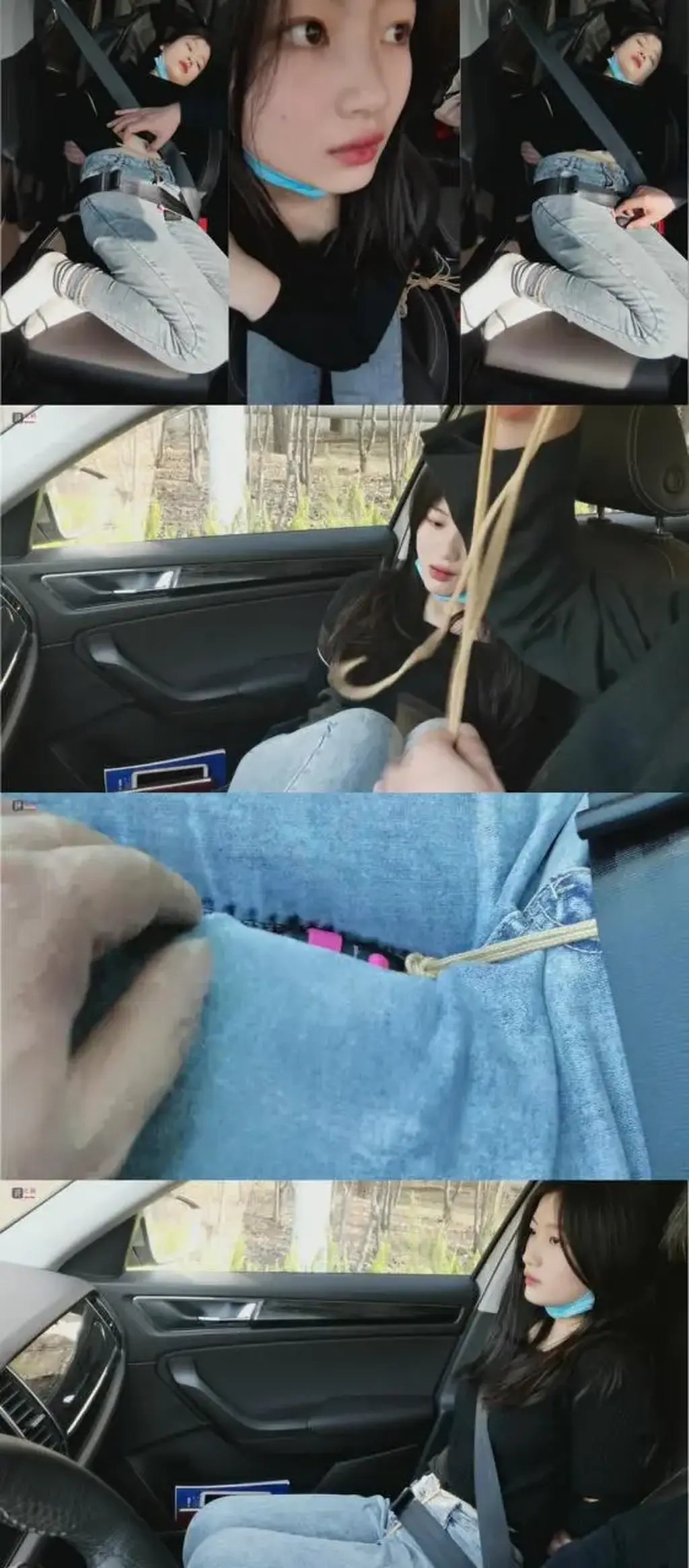 四月,户外游戏第二集：快车道上60分钟的旖旎时光！三月里好春阳，绑一个妹妹去逛逛。驷马捆绑，跳跳塞入，固定在车座上，玩玩35码小脚丫，再给她换上新买的高频小宝贝，一边上下其手，一边欣赏她压抑的呻吟和无  