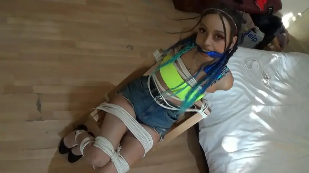 Stalked Someones Watching: I Know Your Secret-Bound To A Chair For Five Days.. Jilted psycho wanted revenge so he kep the bimbo hooker tied up and jerked off watching her struggle.<br><br>trussedup