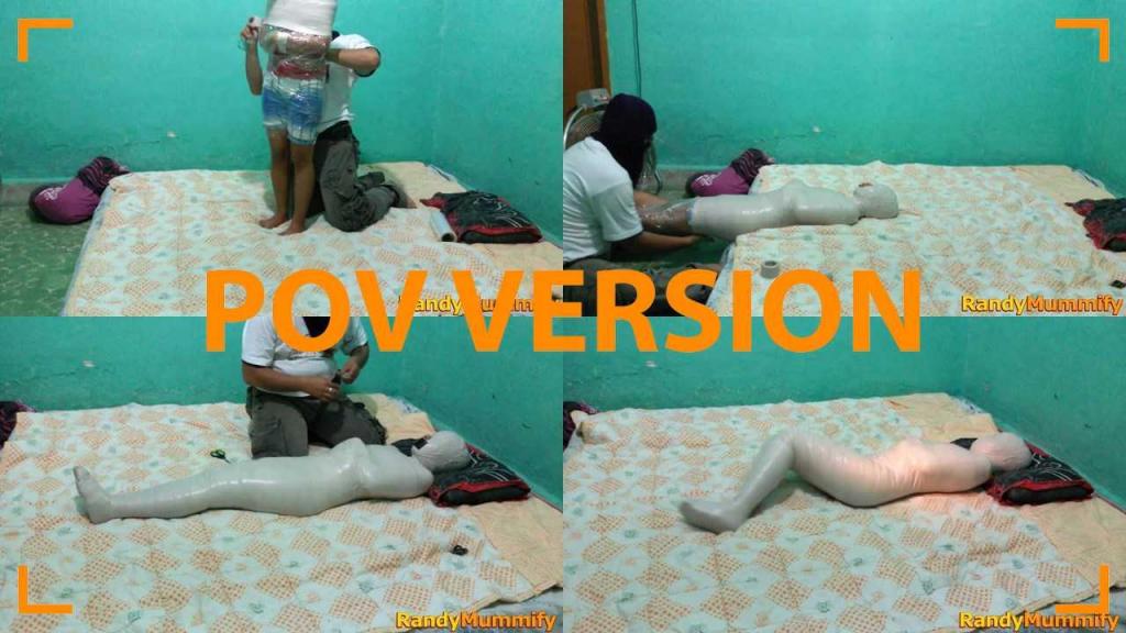 [POV] Main Scene Of RandyMummify RM019 A girl is mummified in her bedroom with her arms folded over her stomach.<br>After being helpless, this girl's breath hole was then wrapped in duct tape so she couldn't breathe.<br>This girl tried to hold on for more than 3 minutes until finally this girl was tight and struggled.