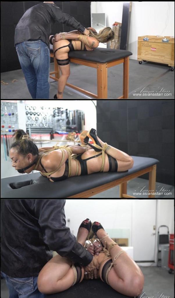 Pierced Pussy Martin put me in a very strict, pussy punishing frog tie.  My elbows are crushed, throat is roped and my mouth packed with a big ball. I couldn't move my arms, I couldn't move my legs and I can only move my head so much. The ball completely packed my mouth, my legs are tied extremely tight, the neck rope does a good job making it a little harder to breathe and the ponytail to my feet was everything.  But the crotch rope though... the crotch rope was the business for me.  It was wrapped around my pussy so hard that any slight movement bothered me and when I'm tied and all I can focus on is the crotch rope, that's how you know it's done right! ????<br><br>