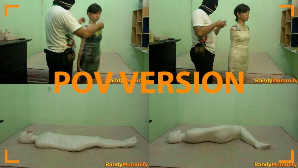[POV] Main Scene Of RandyMummify RM039 A Malaysian Chinese girl who was accompanied by her boyfriend tried to be wrapped up as a mummy.<br>But after all wrapped up, this girl was scared and struggled to escape.