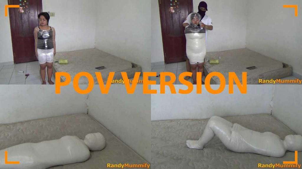 [POV] Main Scene Of RandyMummify RM047 This small girl was wrapped as a mummy, then the girl's helpless body was wrapped in a blanket to keep her warm and then tortured again with breathplay.