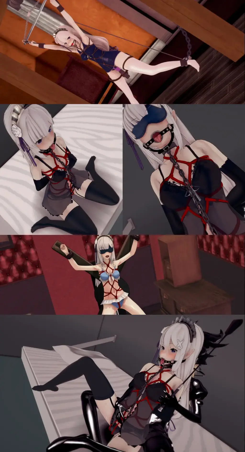 【3D动画】陷入危机的少女.监禁调教 【3D动画】陷入危机的少女.监禁调教<br>BDSM/放置/虐待/折磨/调教/拘束/捆绑/紧缚/强高/鞭打/x字架/吊起/龟甲缚/玩弄