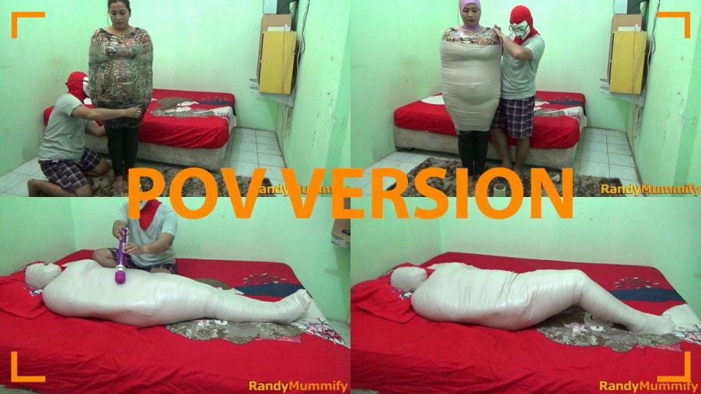 [POV] Main Scene Of RandyMummify RM064 A fat girl tries to be mummified in her bedroom.<br>After being wrapped up helplessly, this fat girl got control of her breath because the breath hole was closed.