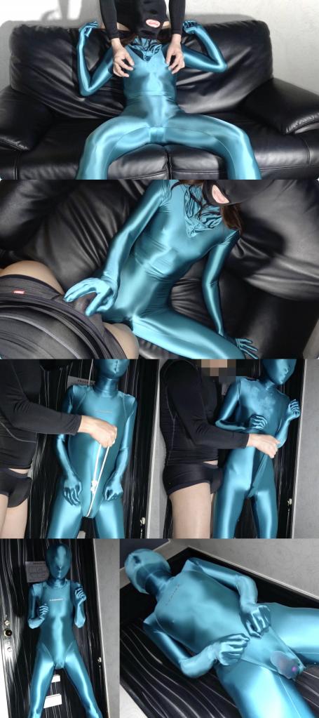 2025-09-3 ツルスベ光沢ゼンタイに病みつき動画 ACCO穿着松石绿光泽丝滑zentai，先是被男伴摸出水。<br>随后套上一条连体光泽泳衣，被男伴股绳拉裆玩出糕潮。<br>最后利用泳衣的弹性在裆部固定遥控眺蛋，开启眺蛋进行站立强高折磨。<br>水娃ACCO又是被爽的站着全身颤抖哗哗潮吹喷尿。<br><br><span style='color:#b0b0b0;'>[隐藏文字，购买后可见]</span>