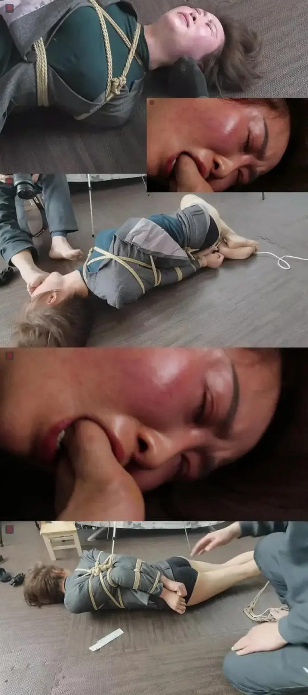 离异少妇玲子，另类游戏初体验第三集：巨大的 人生角色反差，噩梦一般的耻辱经历！驷马捆绑、 犬奴TJ，被迫给主人清理、吸吮大臭脚，一场痛苦到哭泣也必须完成的游戏 Lingzi is bound in a four-point position and trained as a dog slave, forced to clean for her owner and suck his very smelly feet in a painful game she must complete despite crying.