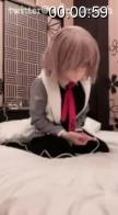Miku with vibrator Miku uses vibrator while in school clothes