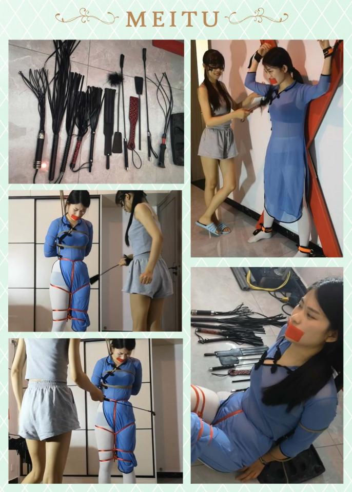 冷兮透明五四装  被一个小M 用十来种鞭子各种鞭打 试验各种鞭子的疼痛感 随心原创  冷兮   五四装 白丝 鞭打试验<br>