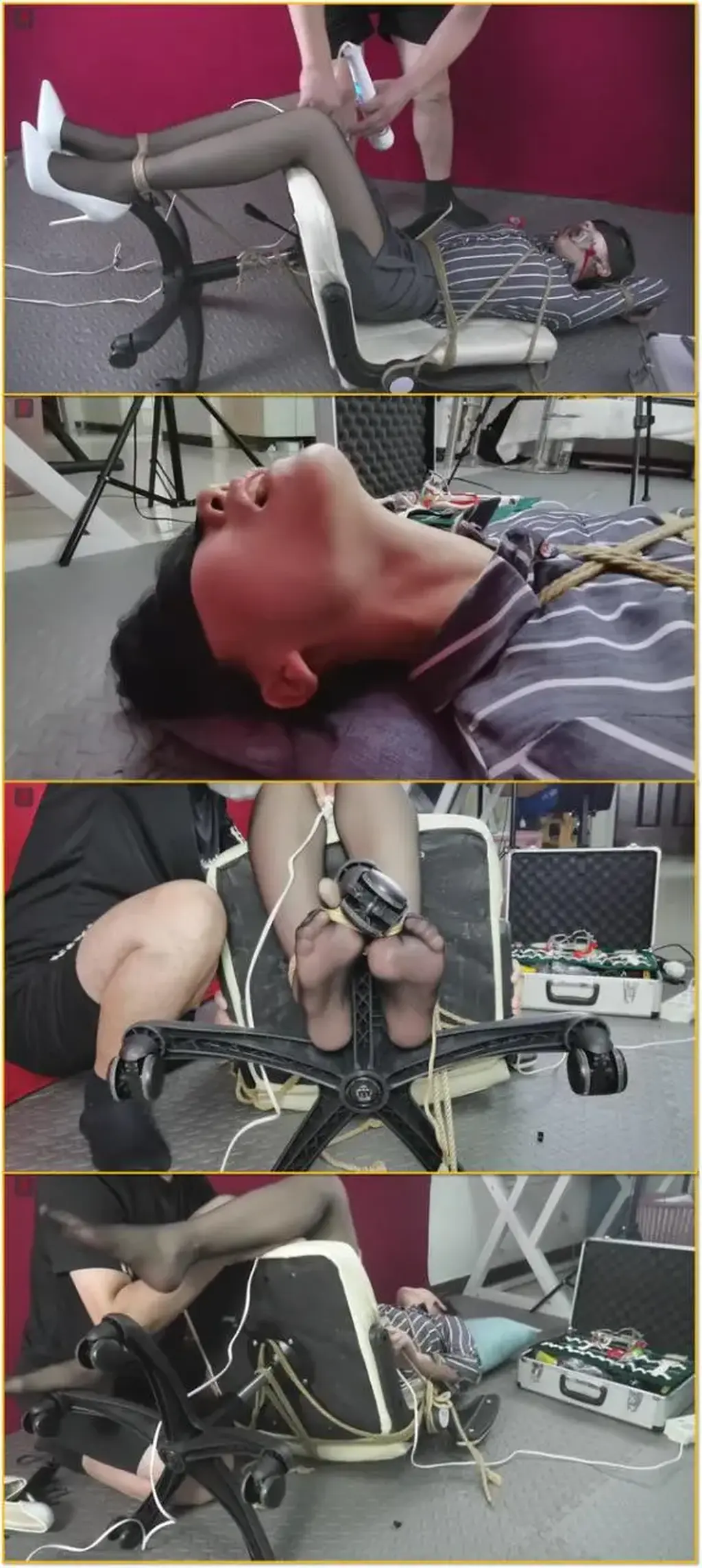 惊艳新人媛媛试镜宣传片——都市OL的女奴之旅，上下集精彩片段合集：黑丝、美腿玉足、触及灵魂的TJ和GC，痛、快交织，无处可逃的羞耻蹂躏，凄美容颜  