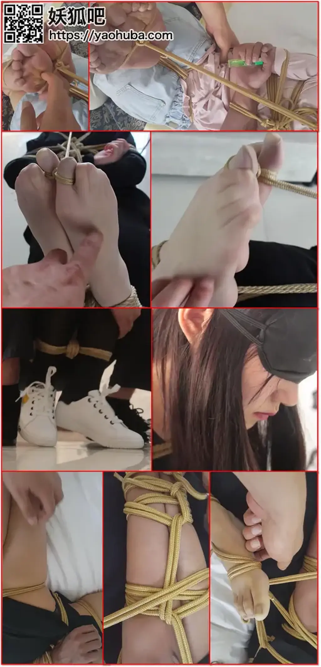 美脚“盛宴”，梓若、小雨、贞贞等多模特驷马捆绑、半吊，美足捆扎、挠脚、TK游戏精彩花絮小合集  