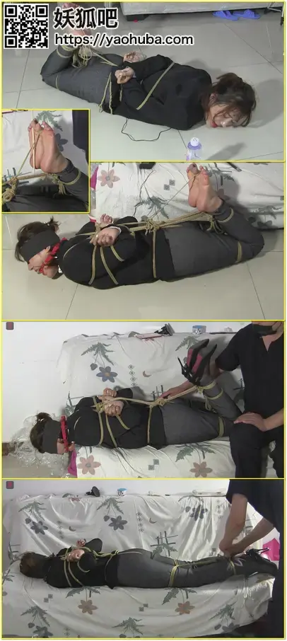 经典回放，安琪简单情景剧：美女OL租房历险记——落入猥琐房东大叔的陷阱，惨遭捆绑、勒因驷马，脱鞋玩弄黑丝脚，藤条抽打、SP，强迫驷马地板爬行找水喝，各种挣扎和呻吟，宣传片  