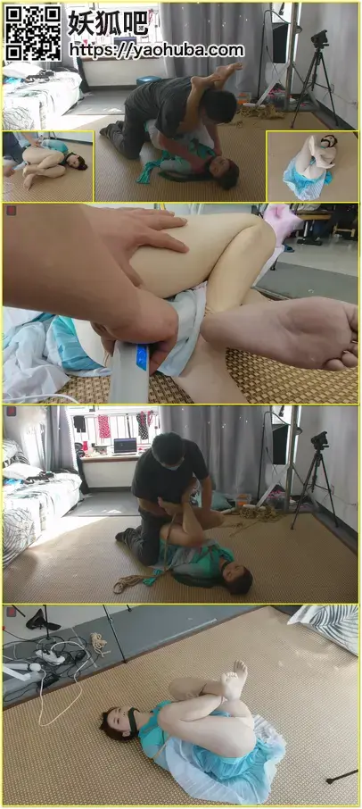 小九妹，水袖舞服的捆绑功能开发及桃缚游戏，深度亵玩、强震，奴性引导与培育，凄美的受虐少女容颜  