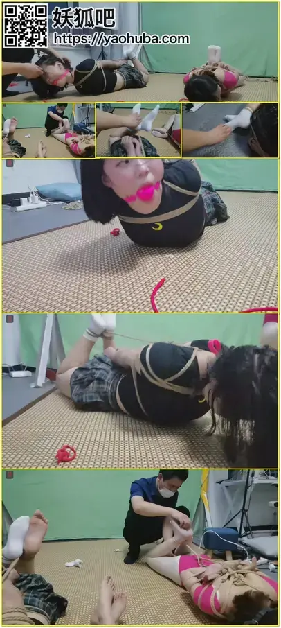 小北JK白袜、欧式驷马，肖雯体操服、白丝日式，双人驷马游戏下集——尴尬的口球和口水，烦人的TK和挑逗，诱人的挣扎和扭动特写篇  
