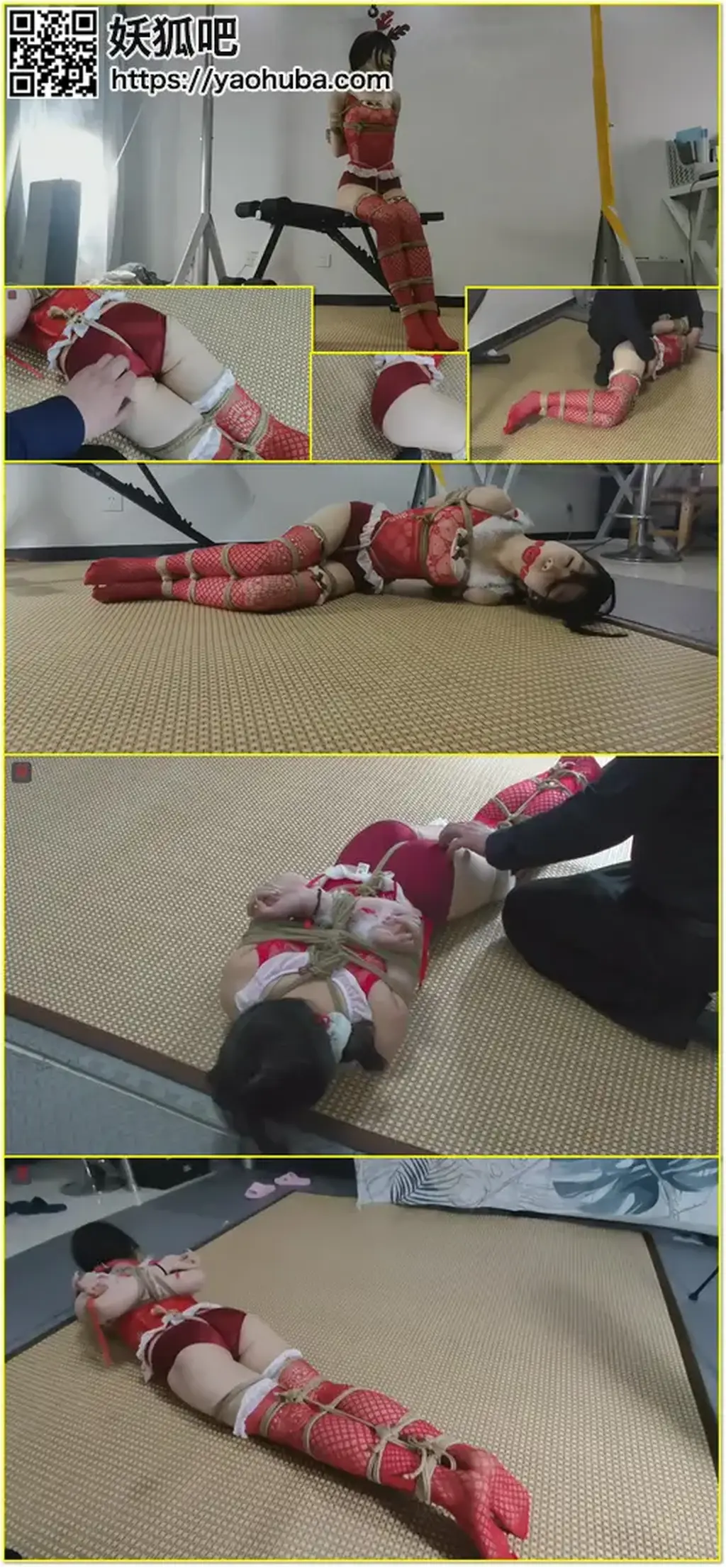 姗姗来迟的“新年”礼物：萌呆美少女小呆的另类圣诞节第一集——猫性美少女、渐入佳境的奴性，网袜、圣诞情趣装，曼妙胴体的性感捆绑、极尽羞辱的游戏  